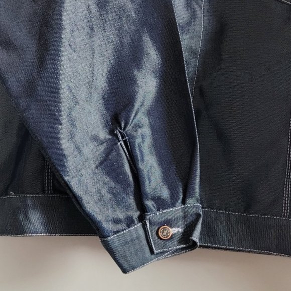 Brooklyn Xpress Vintage Shiny Denim Men's Jacket/coat Size XXL - Picture 7 of 14